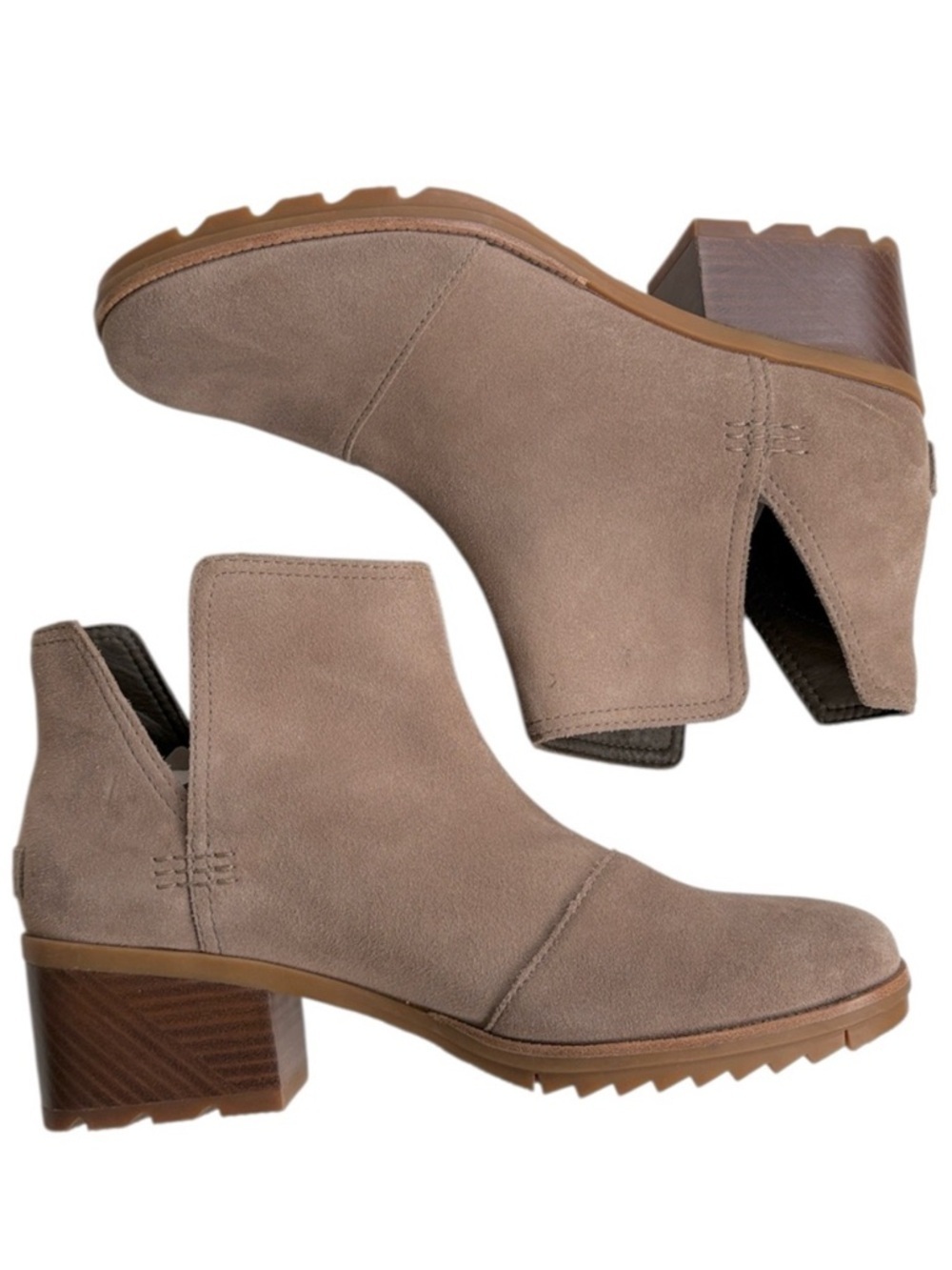 EUC Sorel Leather Cate Cut-Out Booties Size 10 Retail $160.00